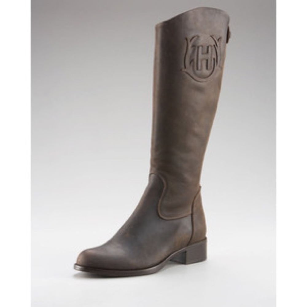 Hunter Leather Crest Riding Boot